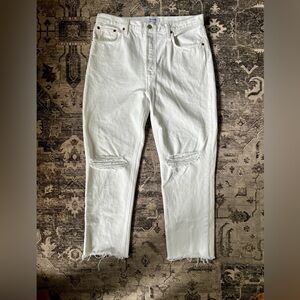 RE/DONE White Straight Leg Jeans